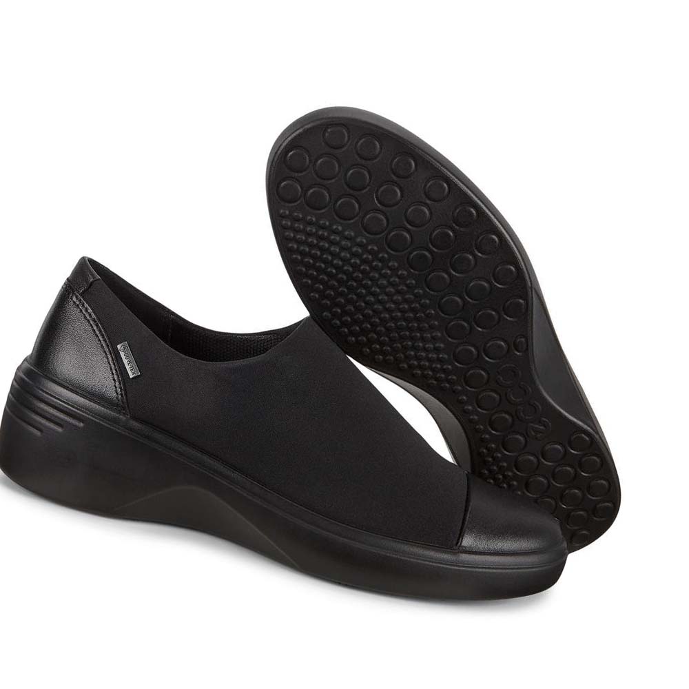 Női Ecco Soft 7 Éktalpú Gtx Slip On Alkalmi Cipő Fekete | HU 81PJJ